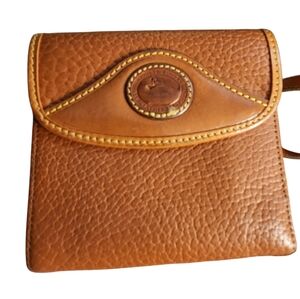 Dooney & Bourke Pebbled Leather Saddle Brown Wallet